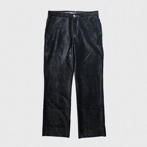 EMPORIO ARMANI Men's Black Velvet/Velour Trousers, Italy Size 40 (US 30-31)